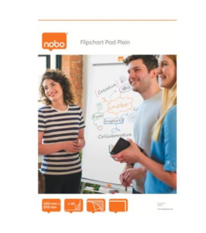 Nobo Flipchart Pad Perforated 70gsm 40 Sheets A1 Plain
